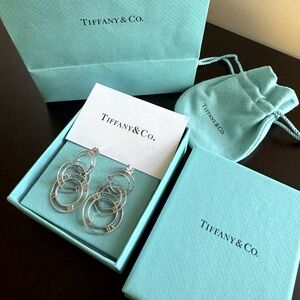 Tiffany & Co sterling silver “Atlas Collection” triple drop earrings